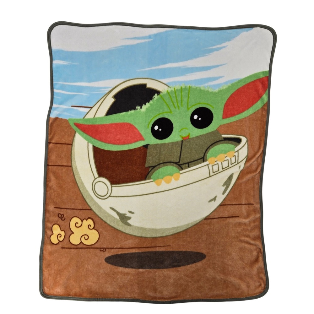 Northwest‎ 46x39 Grogu Baby Yoda Throw Blanket Kids Star Wars Mandalorian Sci-Fi